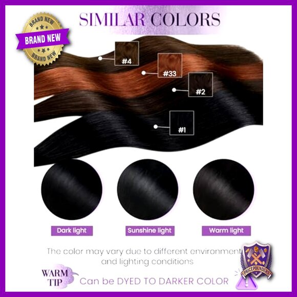 Real Human Hair K-Tip Extensions 18 Inch 50g Straight Invisible Blend